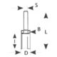 FACHMANN M112-19021 Fréza drážkovací s ložiskem HM D19x50 L93,9 S12mm  (2020211)