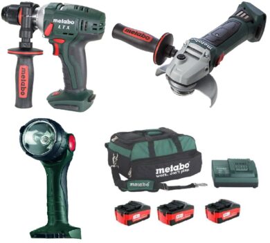 METABO 602000850 Set nářadí 18V 4,0Ah Li-ion /BS18Q + W18 + ULA18/  (7853410)