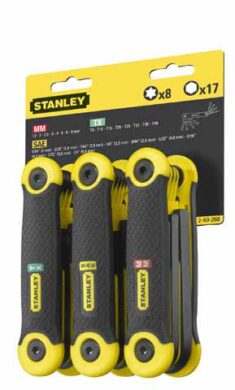 STANLEY 69-268 Sada klíčů 25dílná imbus 1,5-8mm & torx T9-T40 & inch 5/64"-1/4"  (7853978)