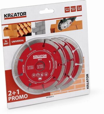 KREATOR KRT082010 Sada dia kotoučů 115mm 3ks  (7856424)