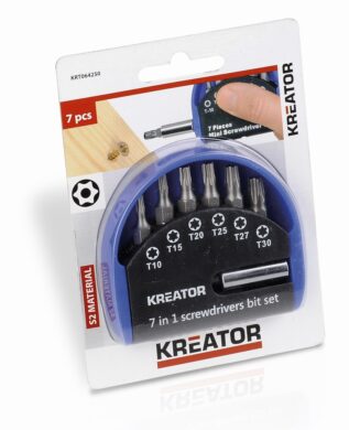 KREATOR KRT064250 Sada bitů s nástavcem TORX 7dílů  (7889541)