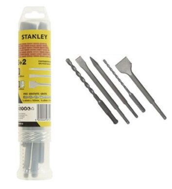 STANLEY STA54400-XJ Sada sekáčů a vrtáků SDS-plus 5dílná  (7901249)