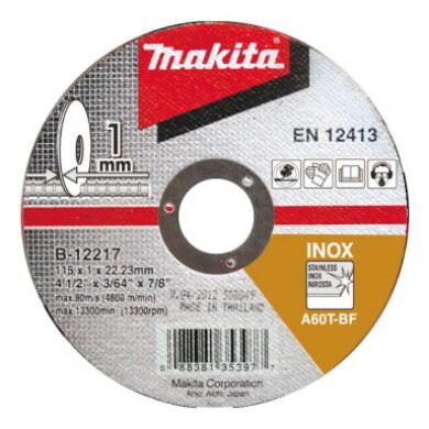 MAKITA B-12217 Kotouč řezný nerez 115X1X22,23 A60T-BF  (7903429)