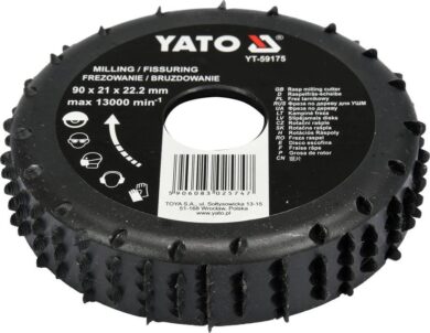 YATO YT-59175 Rotační rašple frézovací 90x21x22,2mm  (8059175)