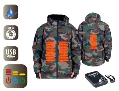 NAREX 65406036 CHJ-XS SET Bunda SOFTSHELL s aku vyhříváním CAMOUFLAGE  (8104614)